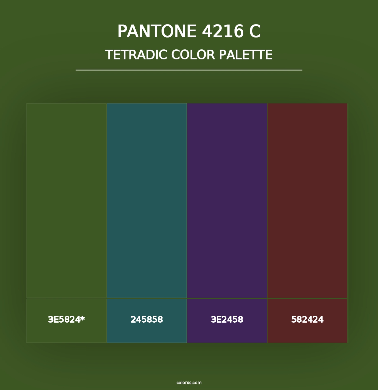 PANTONE 4216 C - Tetradic Color Palette