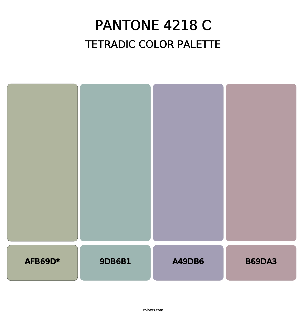 PANTONE 4218 C - Tetradic Color Palette