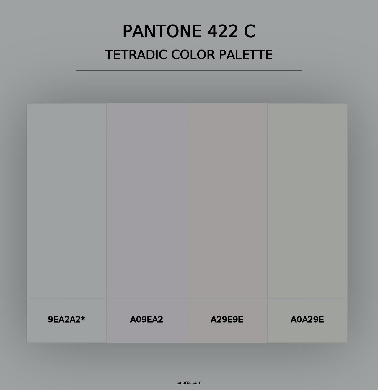 PANTONE 422 C - Tetradic Color Palette