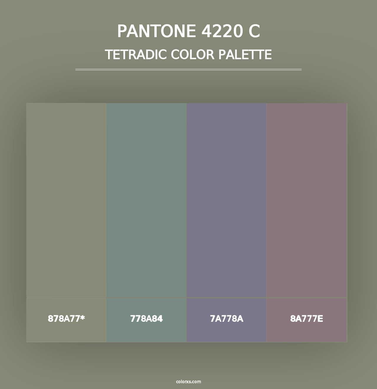 PANTONE 4220 C - Tetradic Color Palette