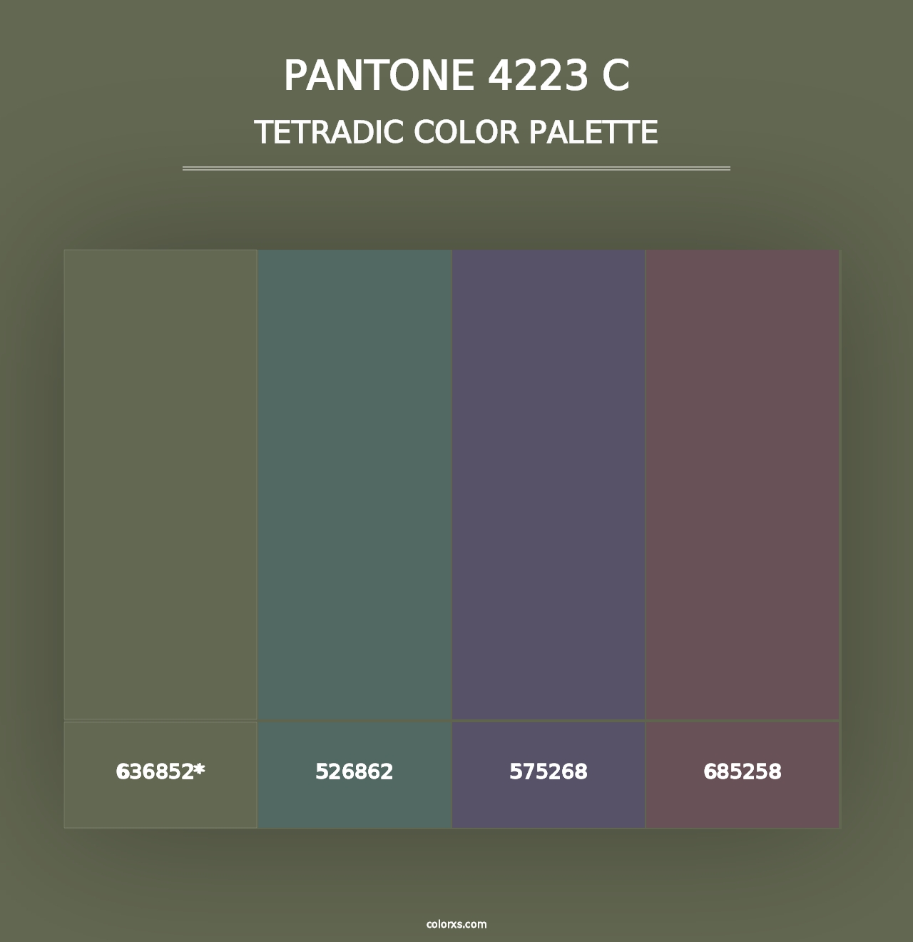 PANTONE 4223 C - Tetradic Color Palette