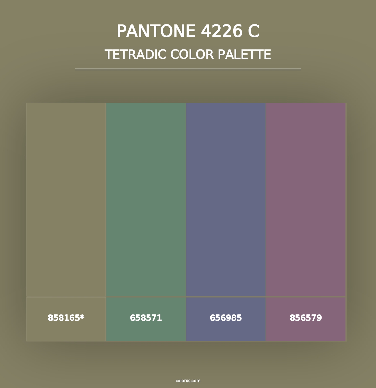 PANTONE 4226 C - Tetradic Color Palette