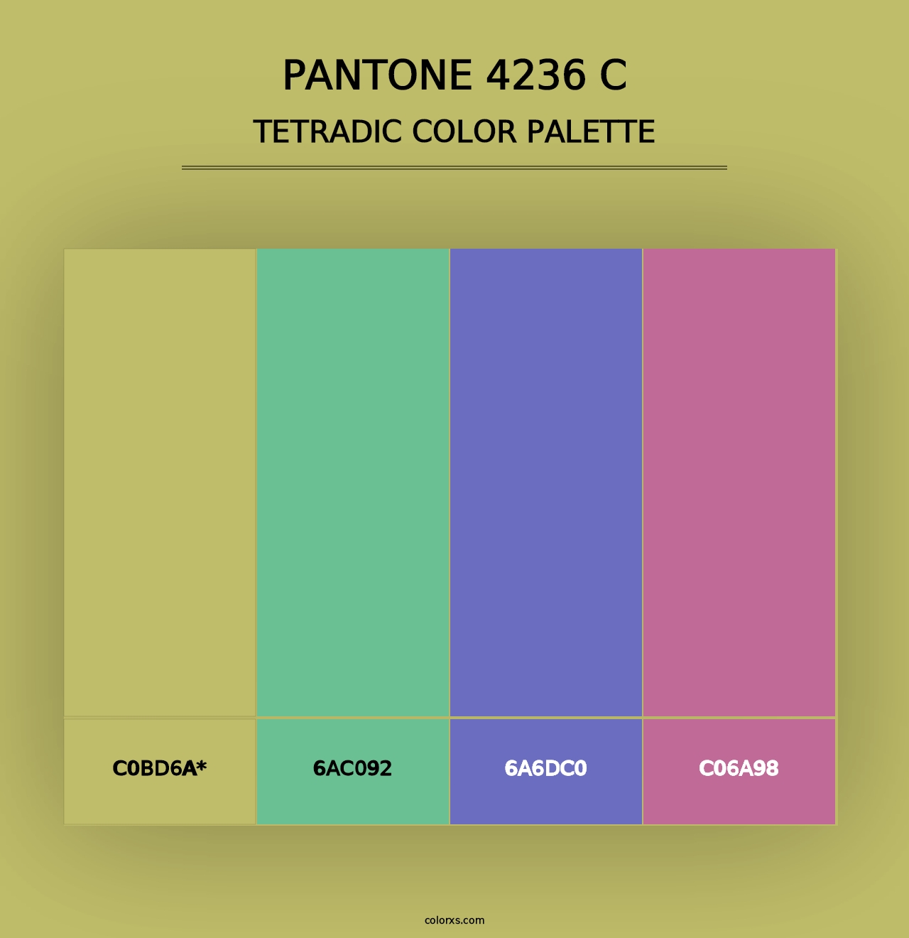 PANTONE 4236 C - Tetradic Color Palette