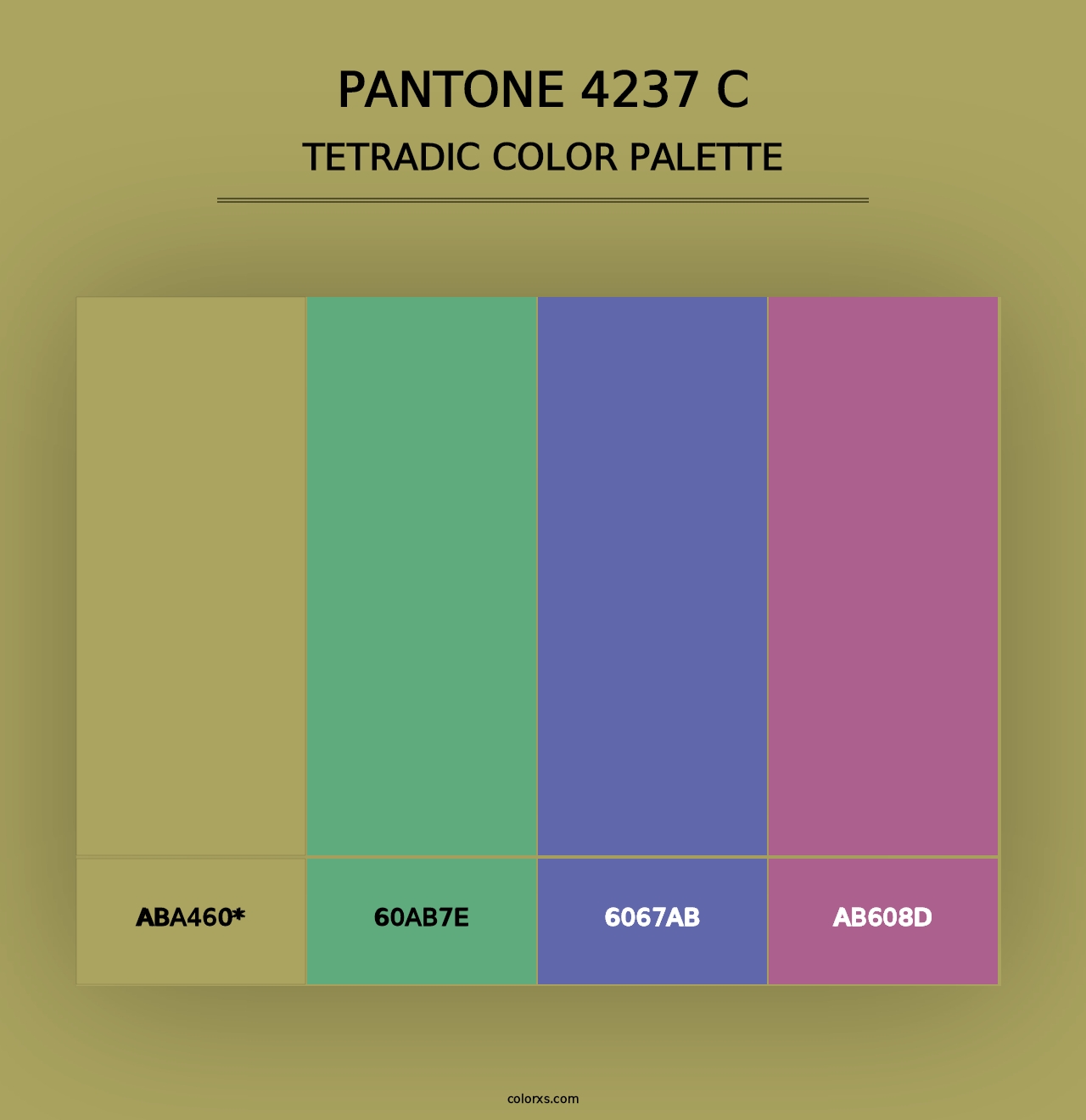 PANTONE 4237 C - Tetradic Color Palette