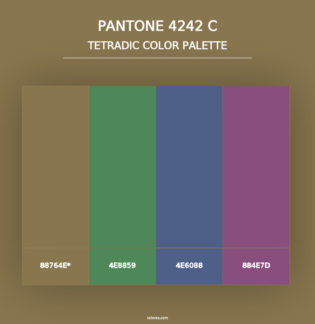 PANTONE 4242 C - Tetradic Color Palette