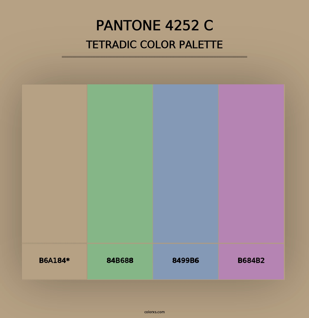 PANTONE 4252 C - Tetradic Color Palette