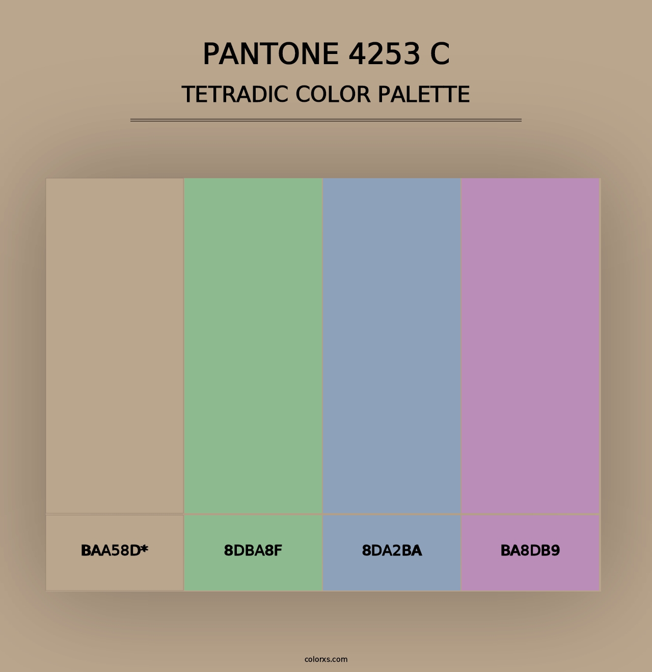 PANTONE 4253 C - Tetradic Color Palette