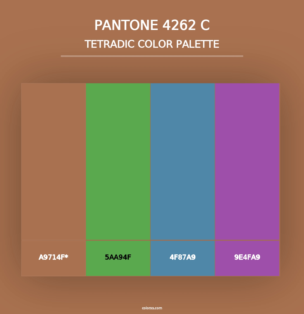 PANTONE 4262 C - Tetradic Color Palette