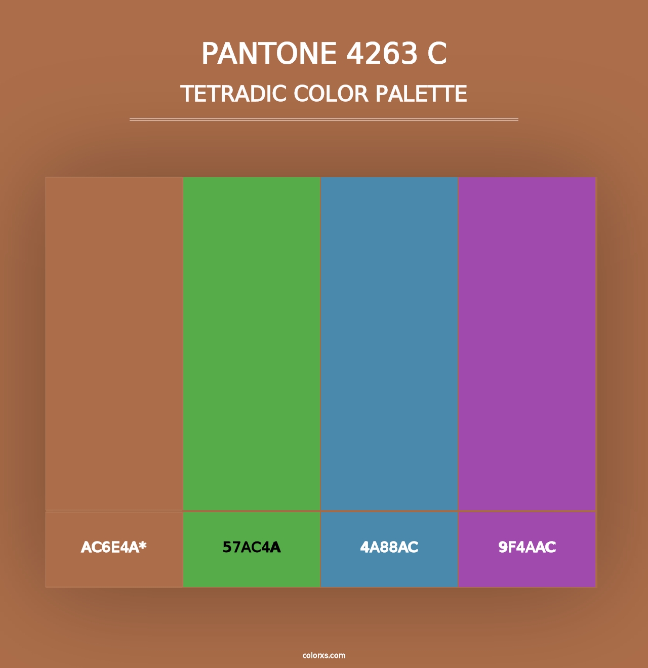 PANTONE 4263 C - Tetradic Color Palette