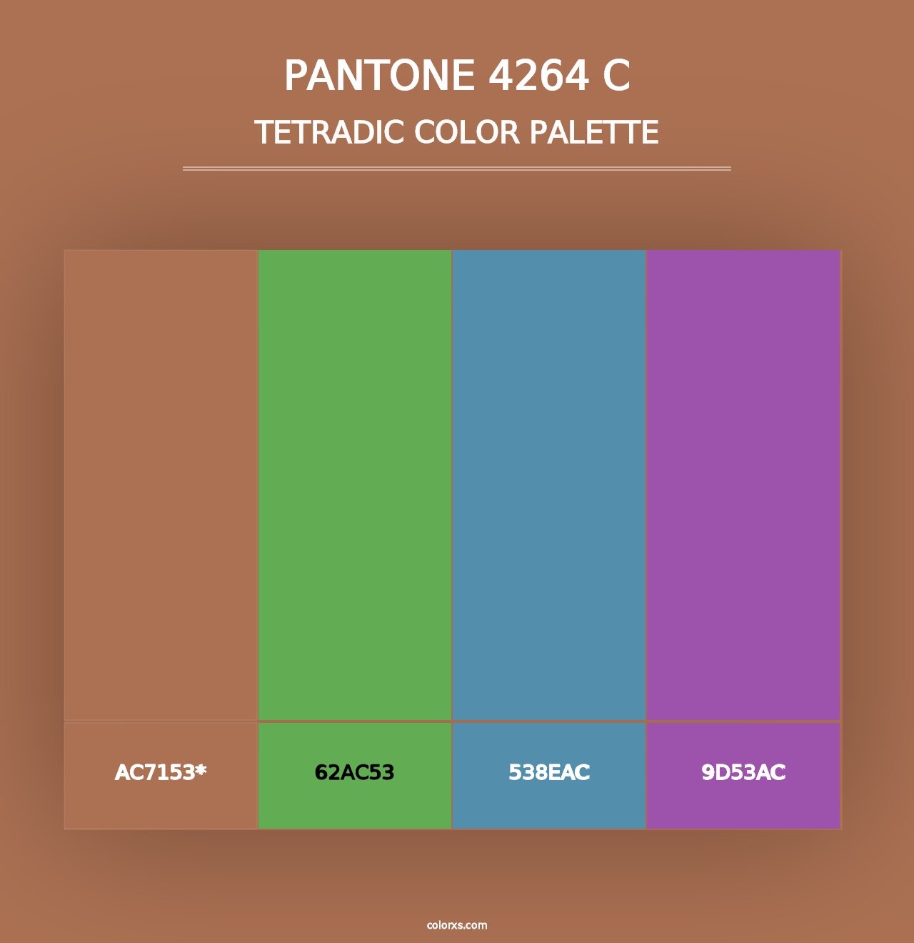 PANTONE 4264 C - Tetradic Color Palette