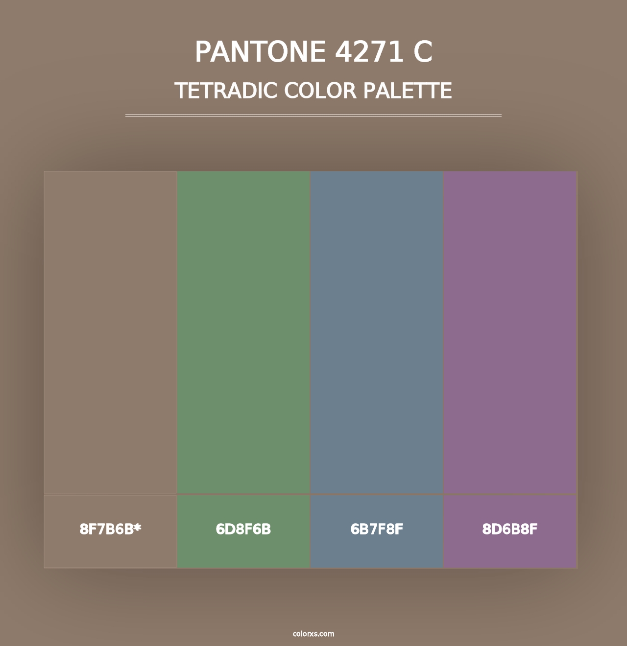 PANTONE 4271 C - Tetradic Color Palette