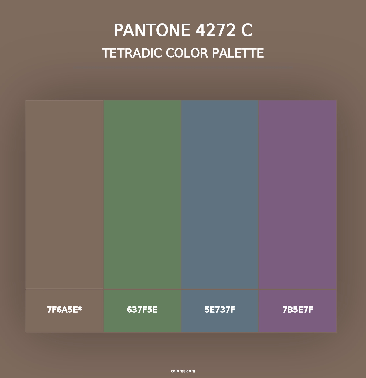 PANTONE 4272 C - Tetradic Color Palette