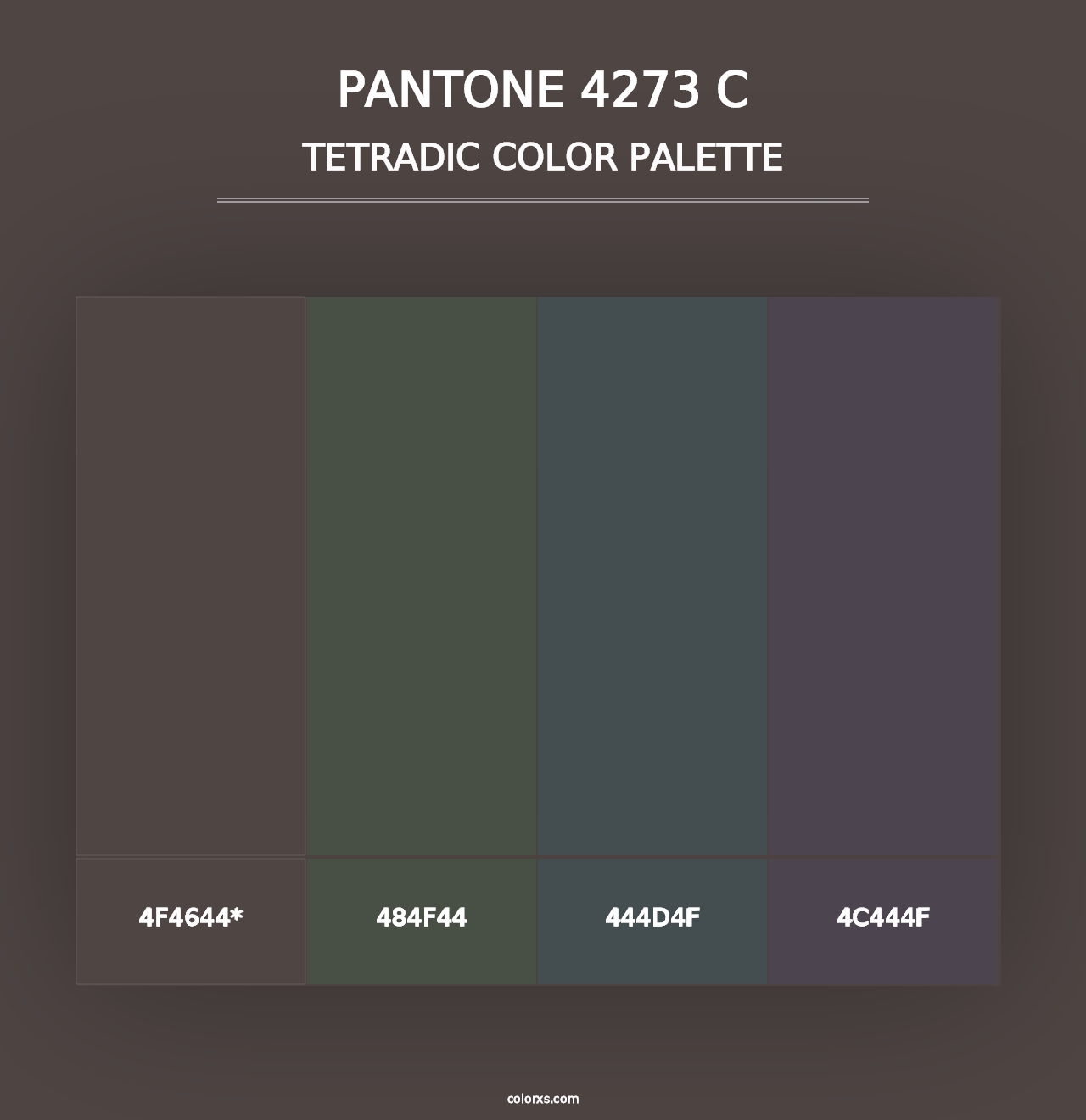 PANTONE 4273 C - Tetradic Color Palette