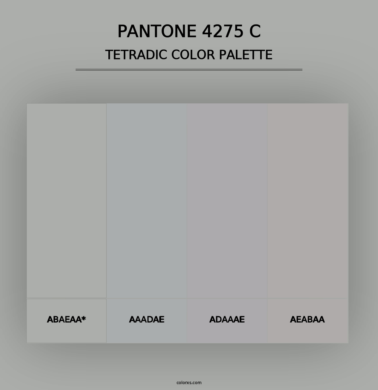 PANTONE 4275 C - Tetradic Color Palette