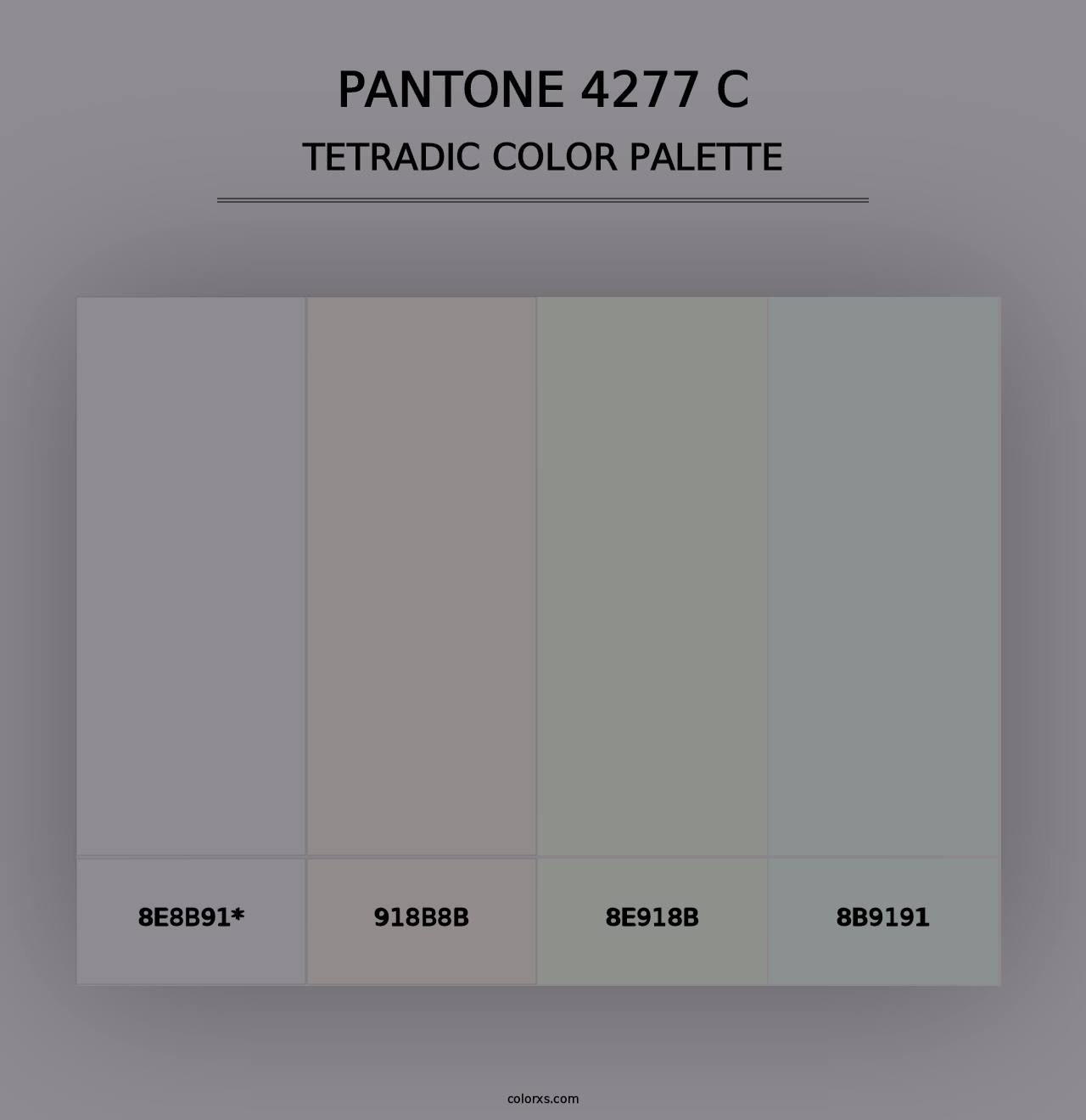 PANTONE 4277 C - Tetradic Color Palette