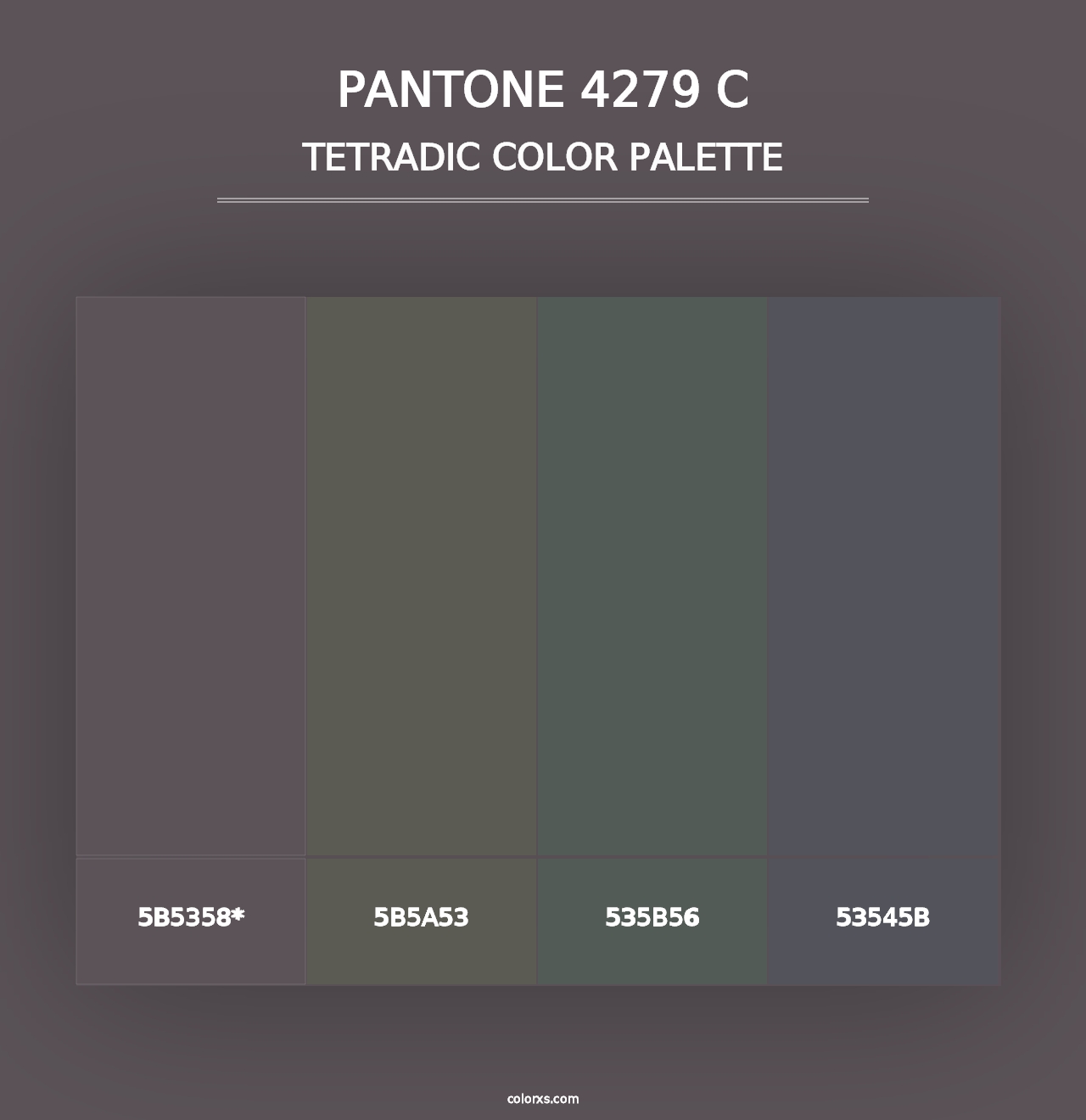 PANTONE 4279 C - Tetradic Color Palette