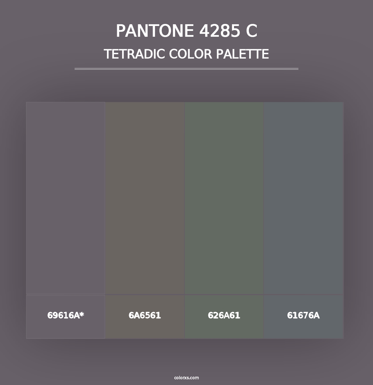 PANTONE 4285 C - Tetradic Color Palette