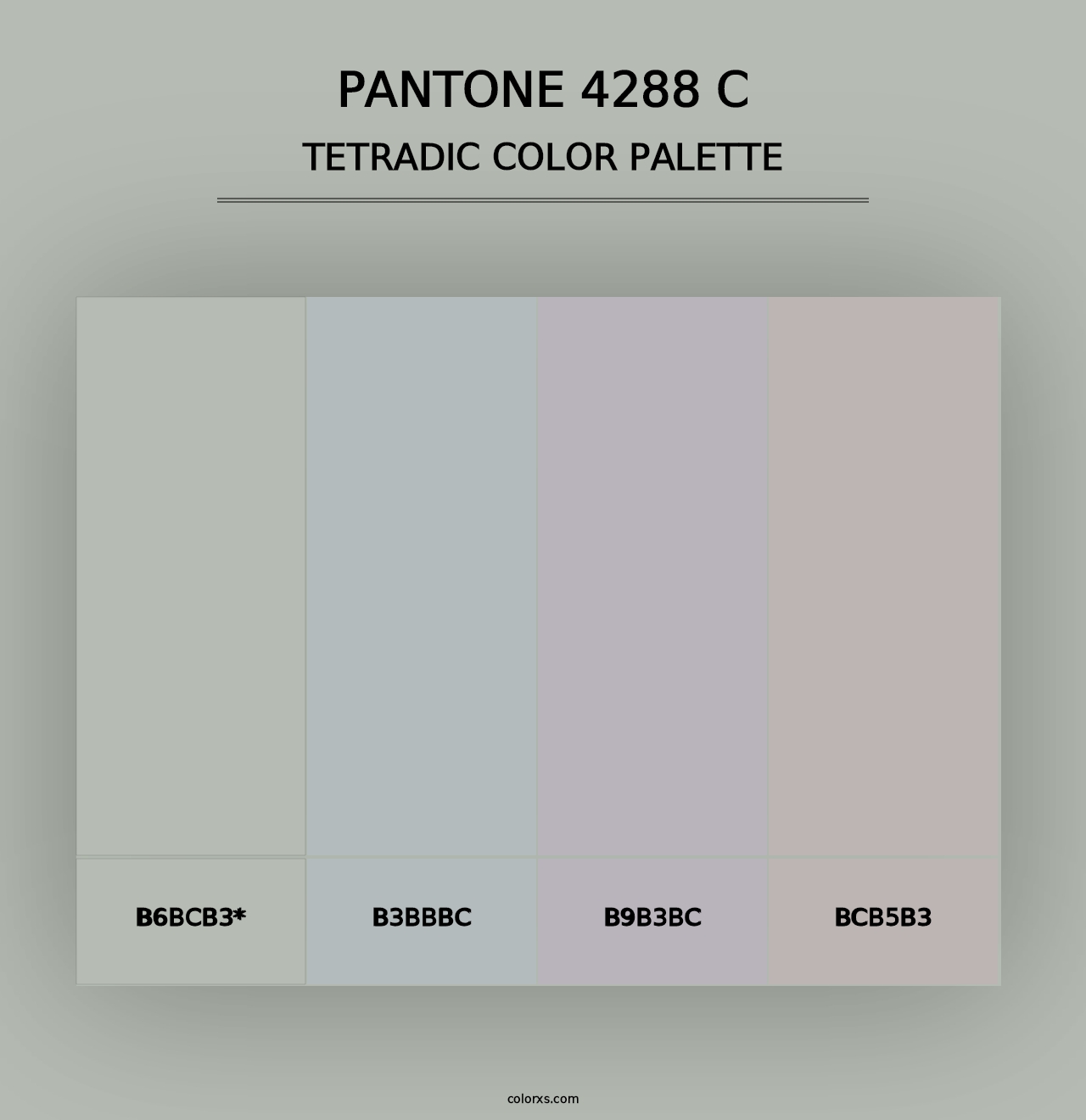 PANTONE 4288 C - Tetradic Color Palette