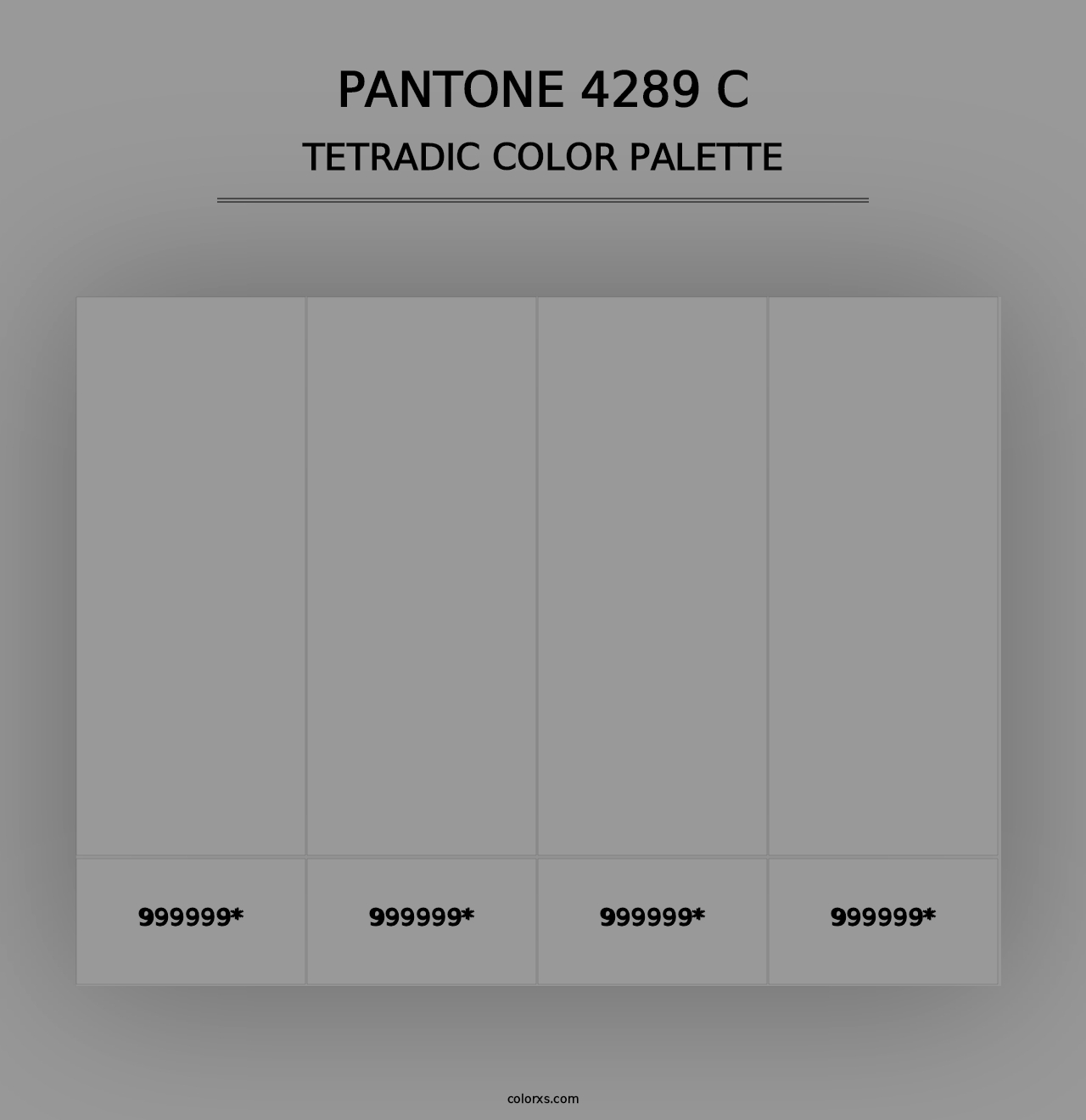 PANTONE 4289 C - Tetradic Color Palette