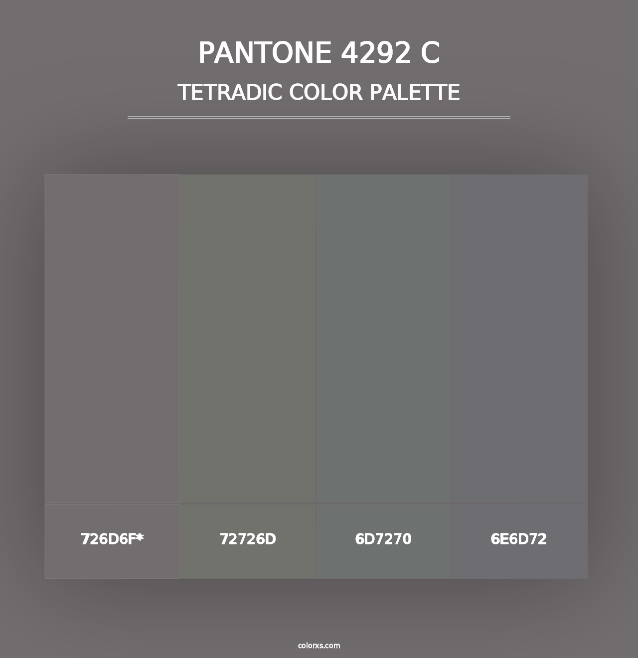 PANTONE 4292 C - Tetradic Color Palette