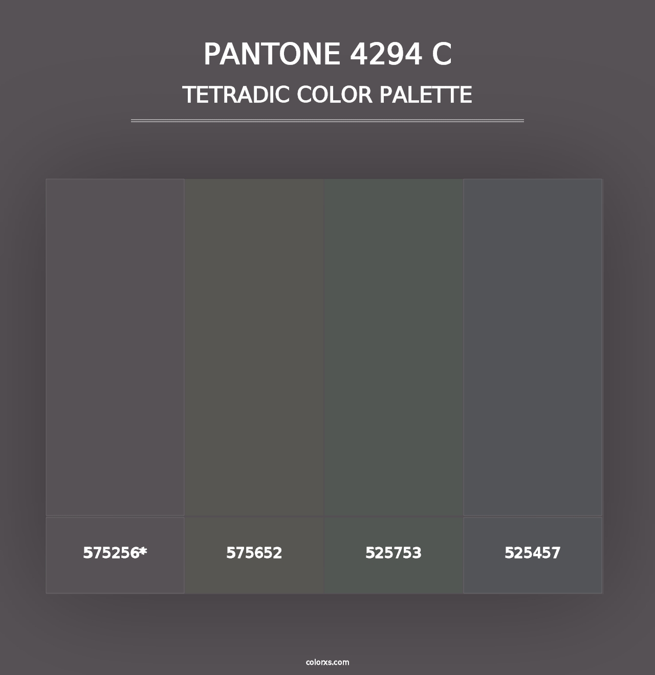 PANTONE 4294 C - Tetradic Color Palette