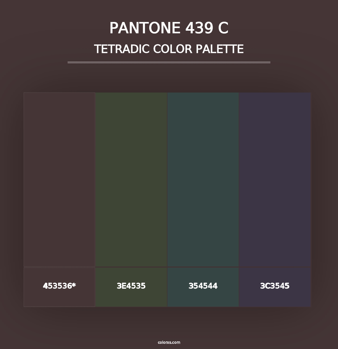 PANTONE 439 C - Tetradic Color Palette