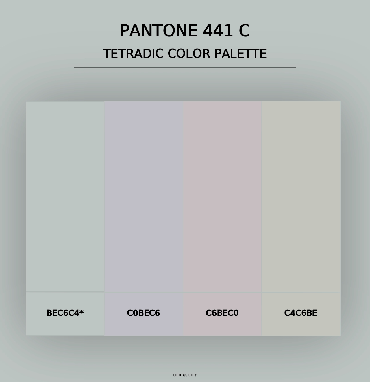 PANTONE 441 C - Tetradic Color Palette