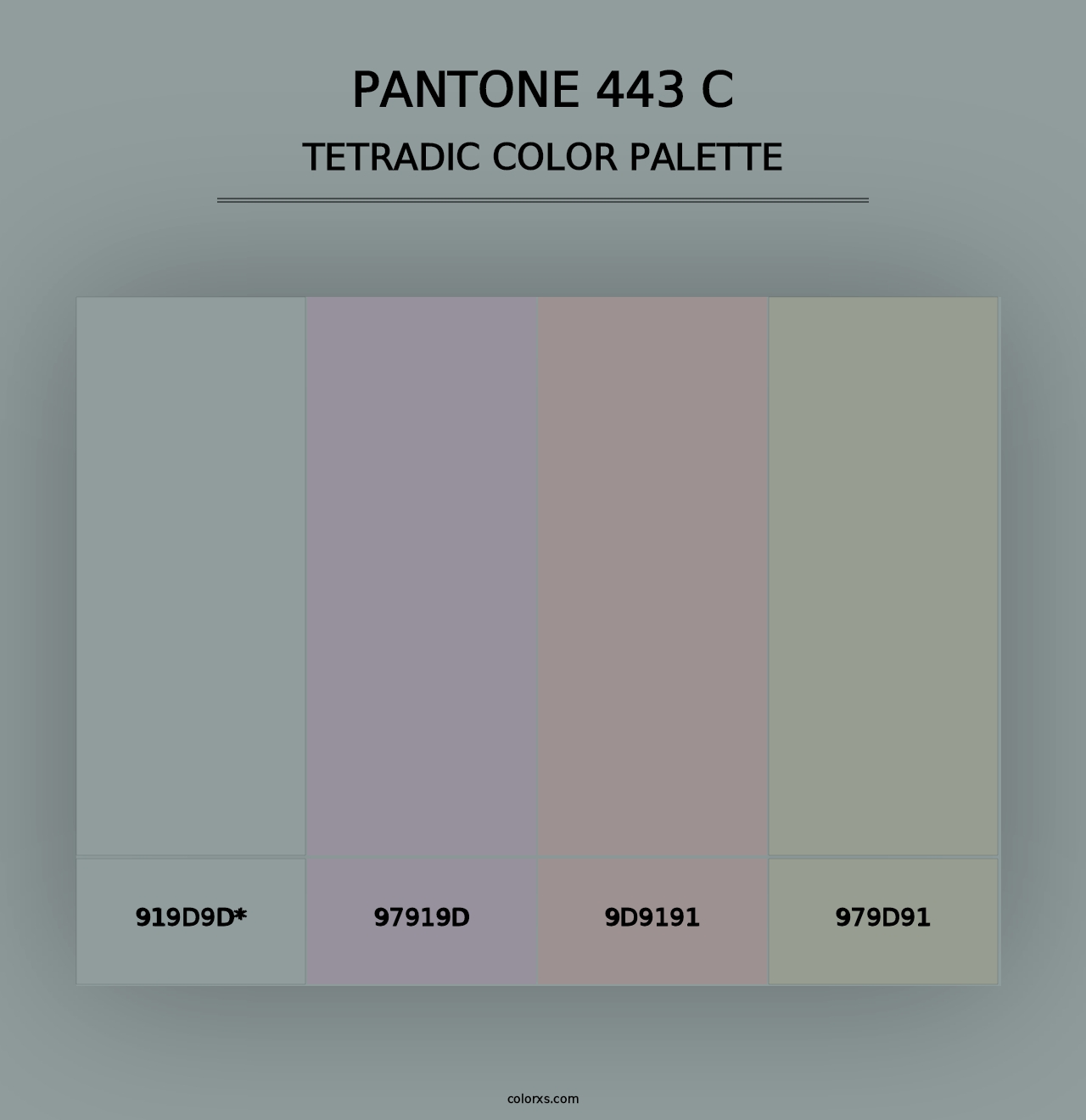 PANTONE 443 C - Tetradic Color Palette