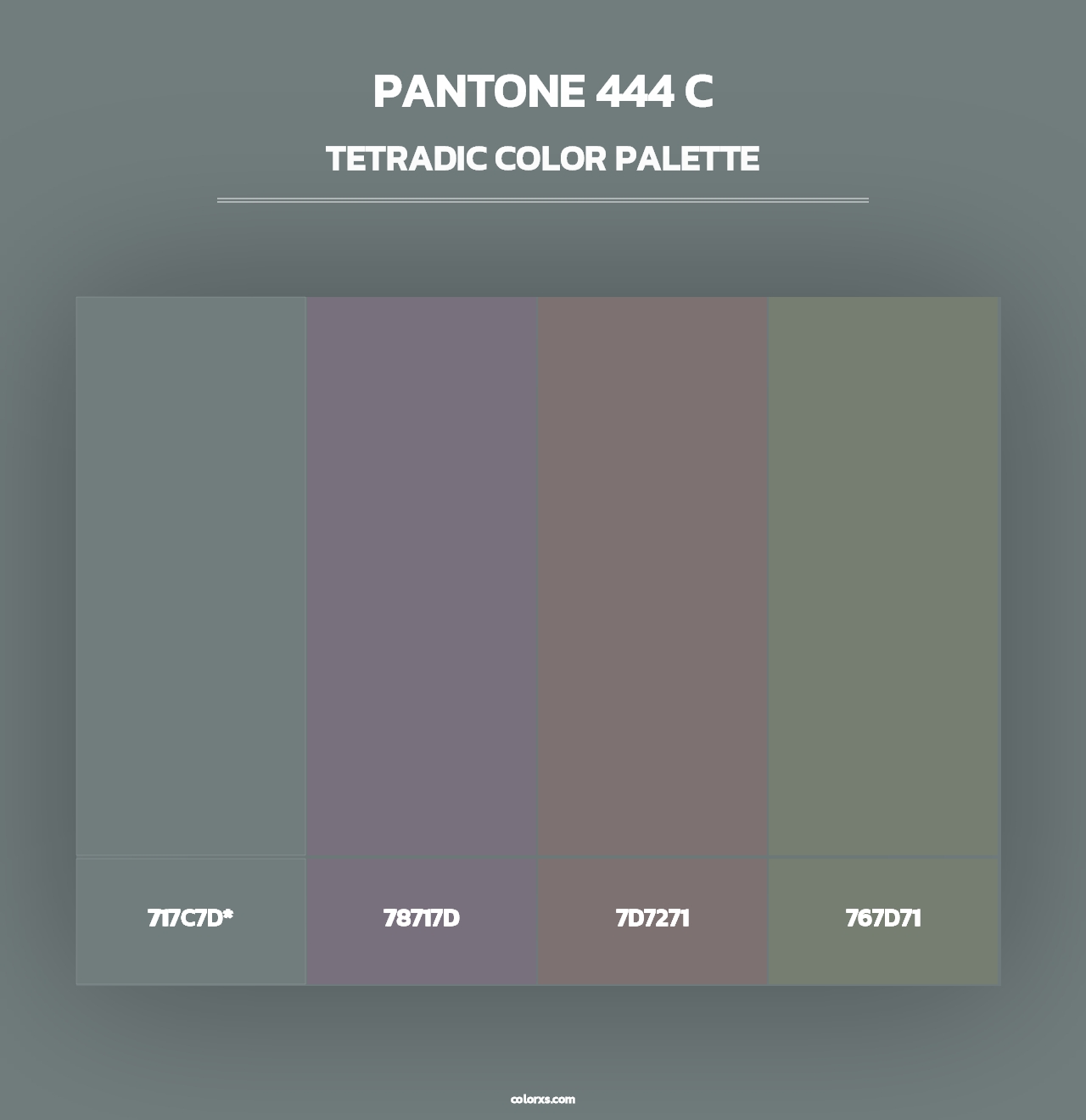 PANTONE 444 C - Tetradic Color Palette