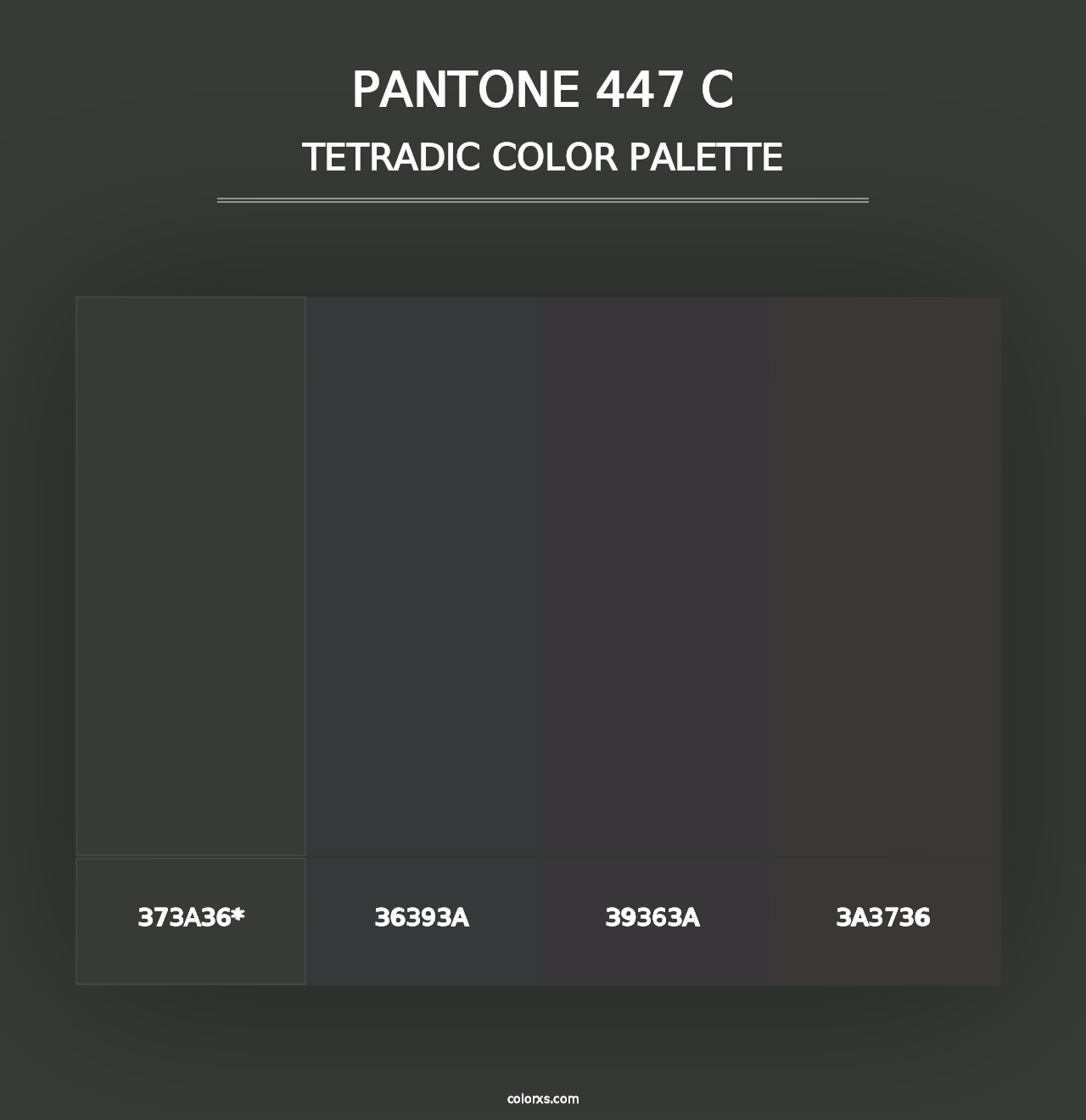 PANTONE 447 C - Tetradic Color Palette