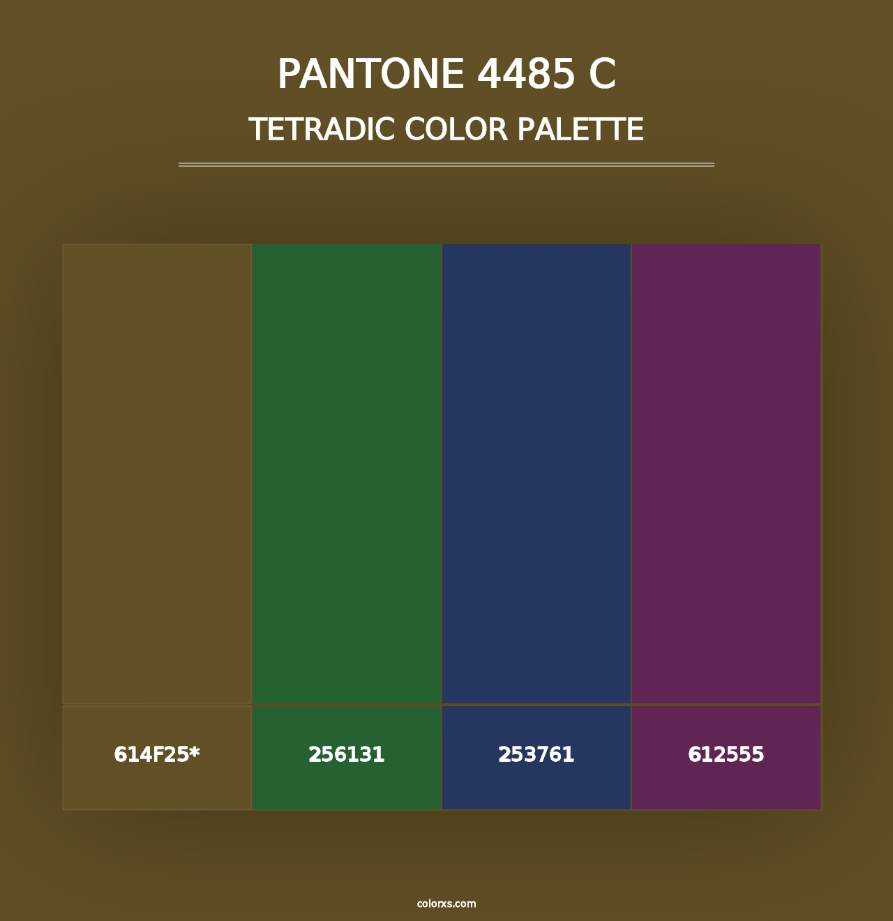 PANTONE 4485 C - Tetradic Color Palette