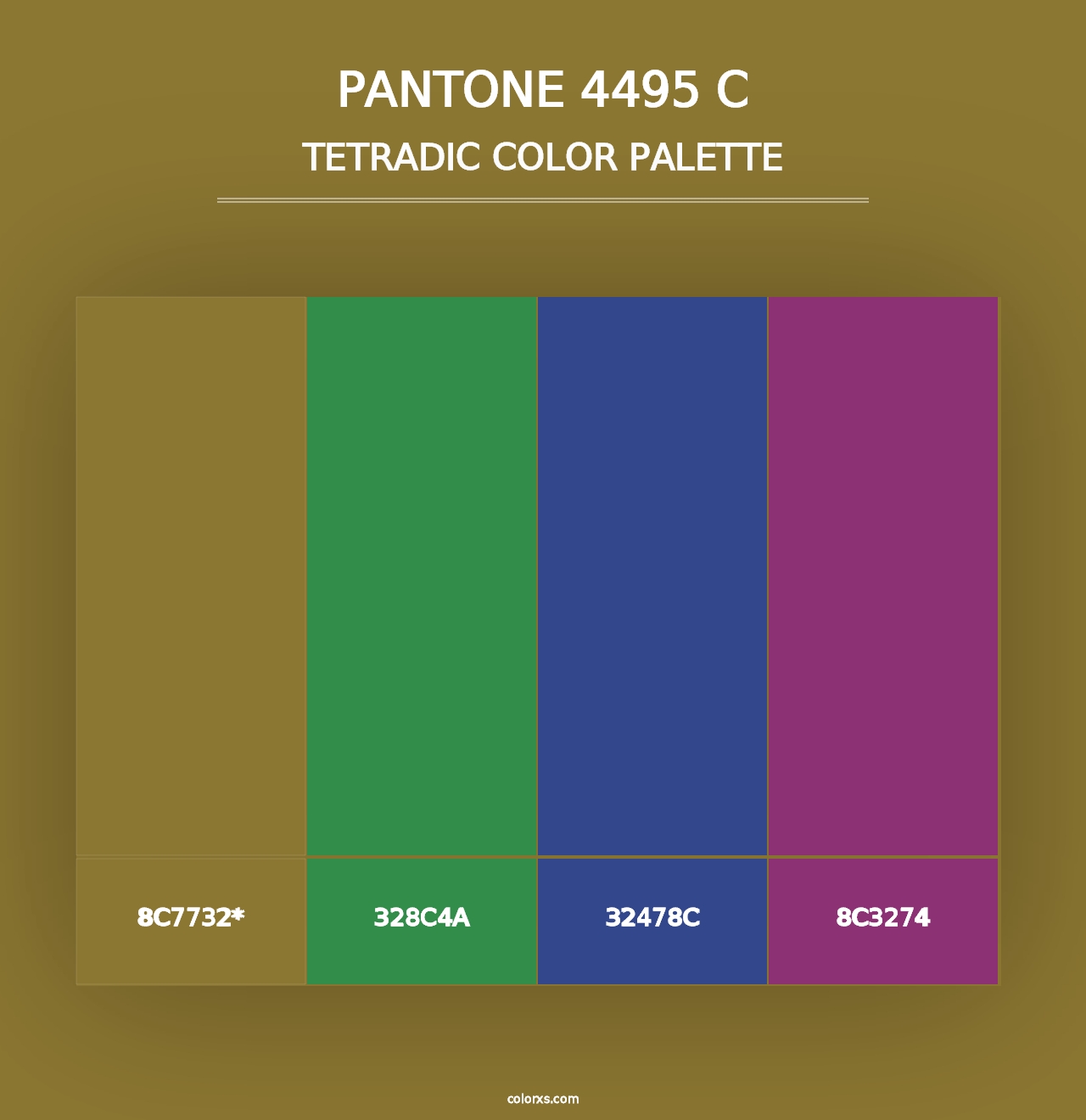 PANTONE 4495 C - Tetradic Color Palette