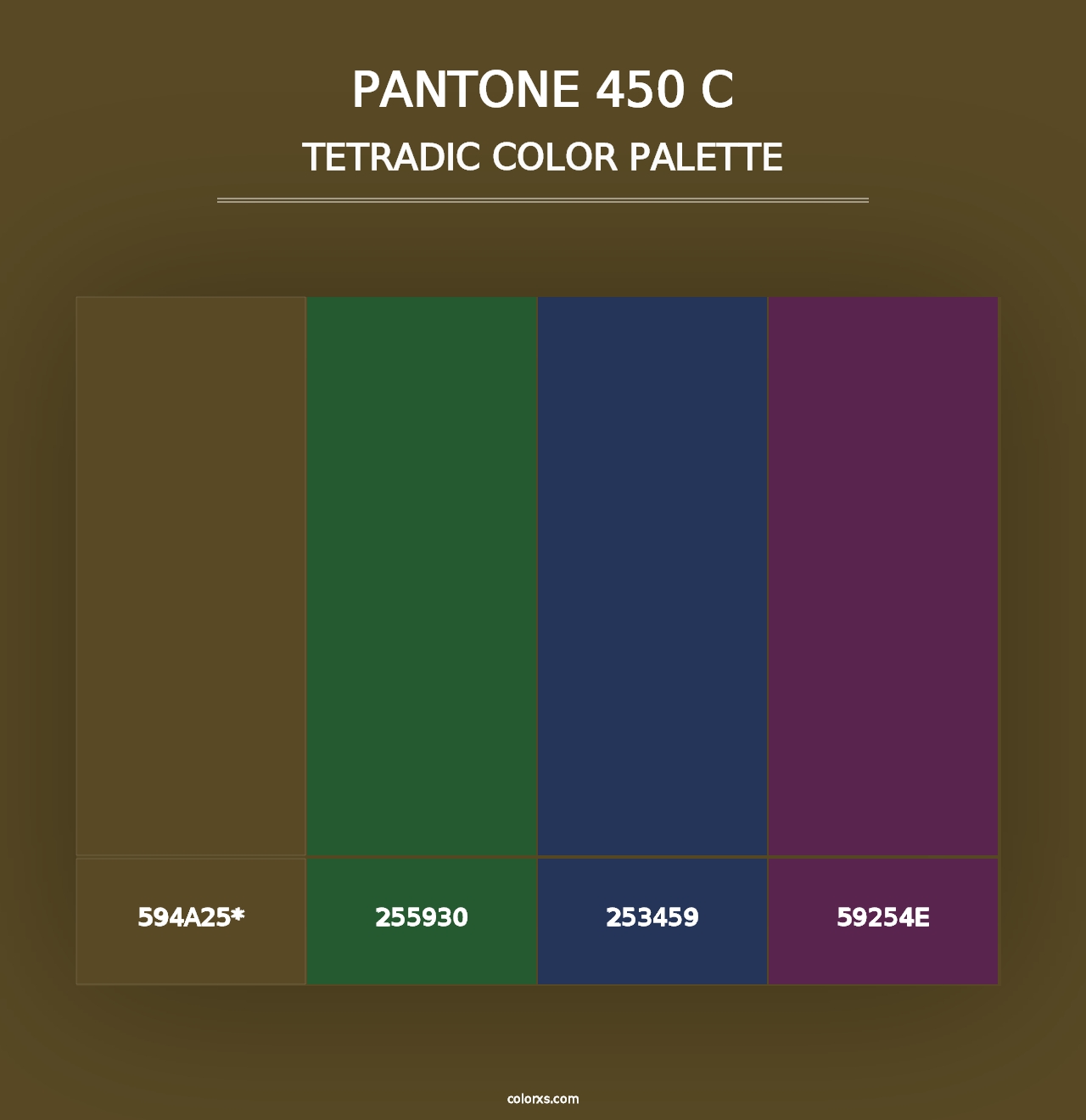 PANTONE 450 C - Tetradic Color Palette