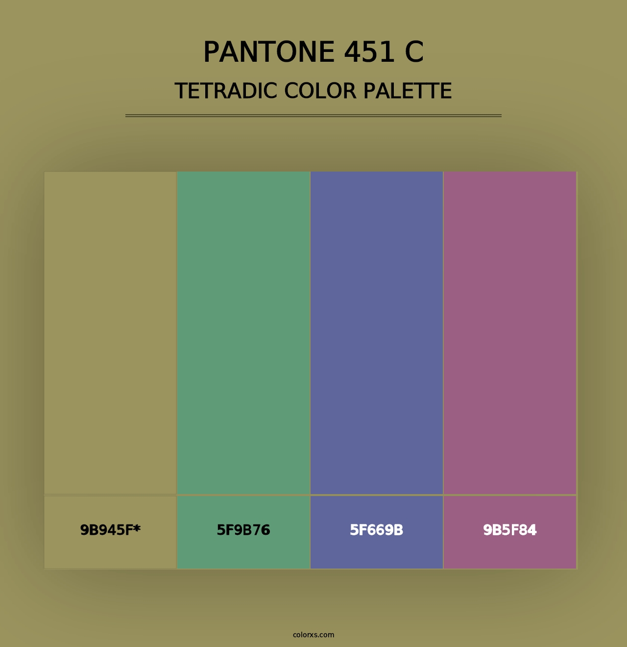 PANTONE 451 C - Tetradic Color Palette