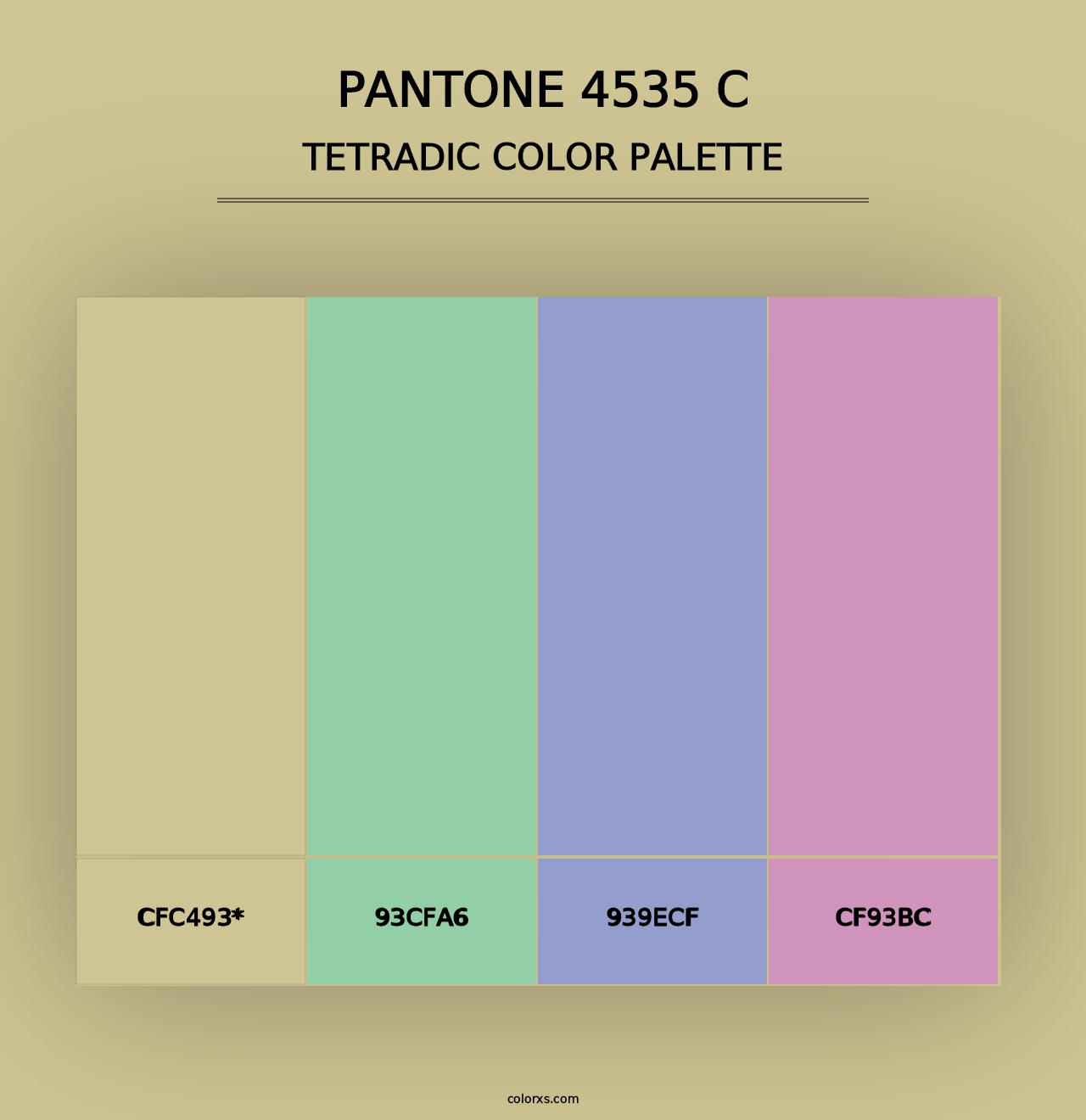 PANTONE 4535 C - Tetradic Color Palette