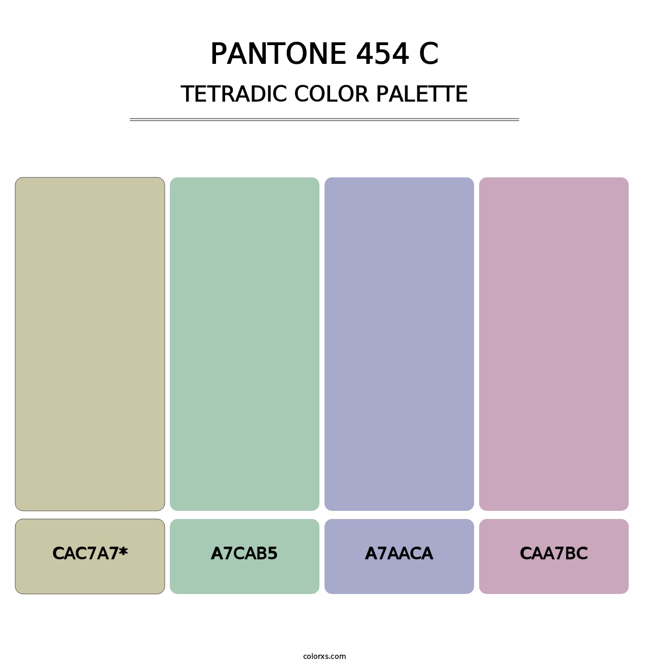 PANTONE 454 C - Tetradic Color Palette