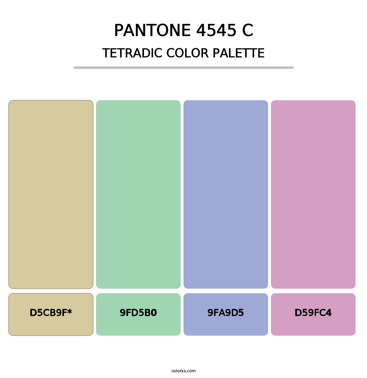 PANTONE 4545 C - Tetradic Color Palette