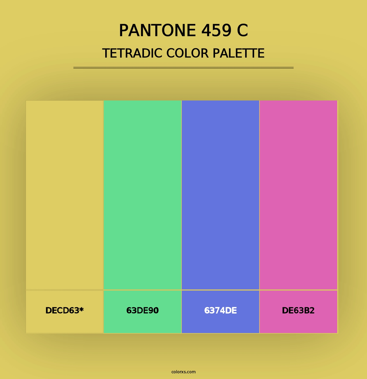 PANTONE 459 C - Tetradic Color Palette