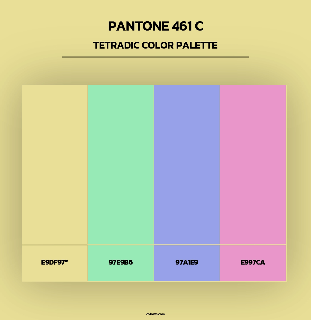 PANTONE 461 C - Tetradic Color Palette