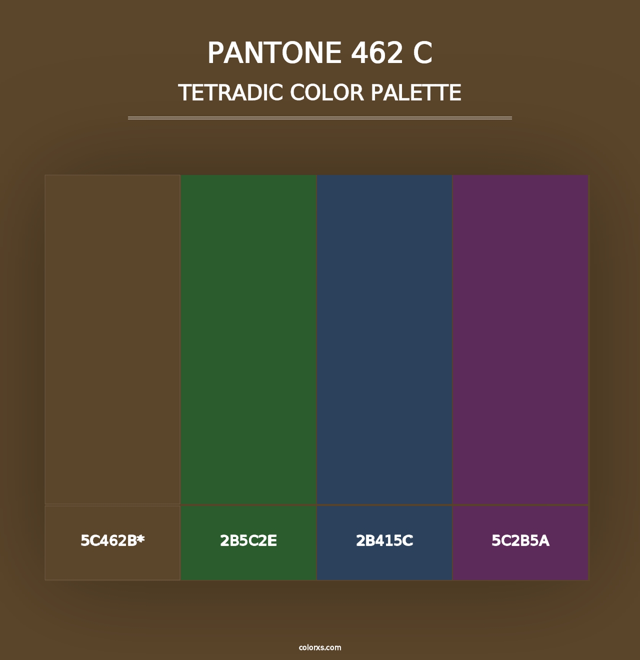 PANTONE 462 C - Tetradic Color Palette