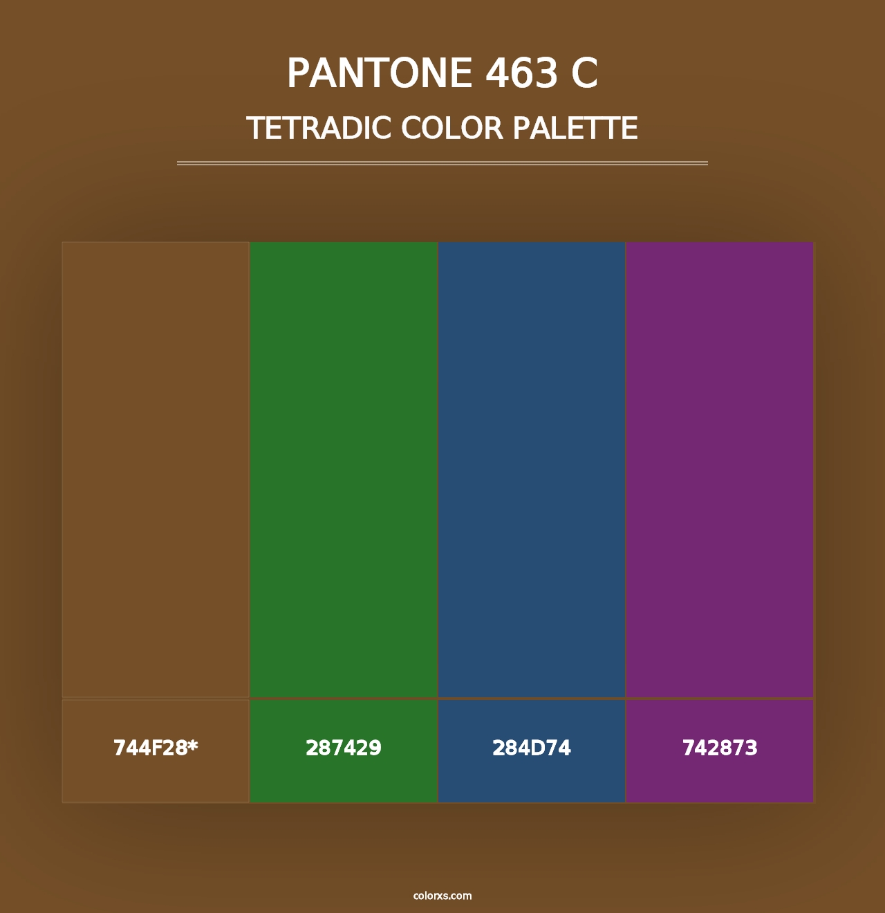 PANTONE 463 C - Tetradic Color Palette