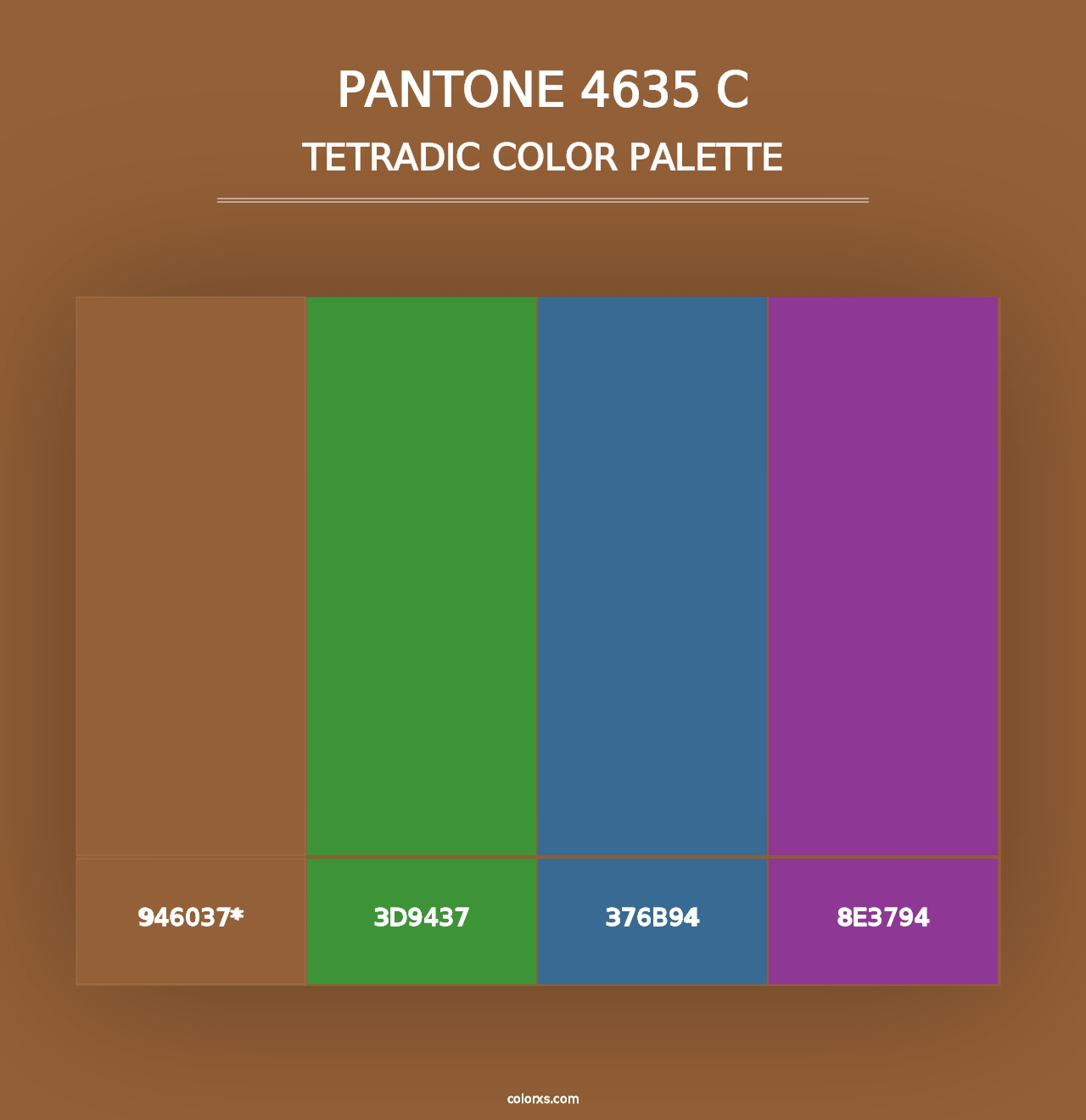 PANTONE 4635 C - Tetradic Color Palette