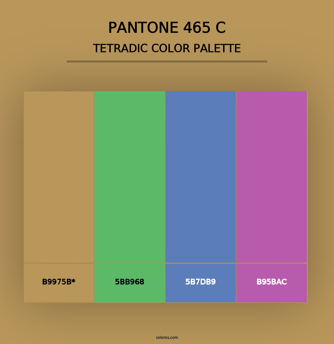 PANTONE 465 C - Tetradic Color Palette