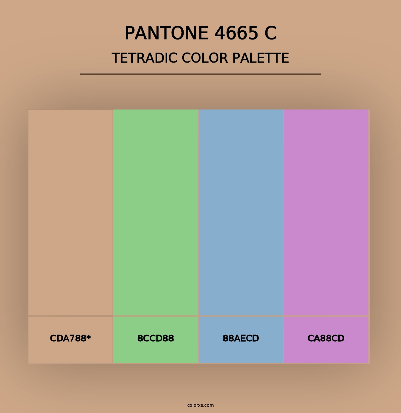 PANTONE 4665 C - Tetradic Color Palette