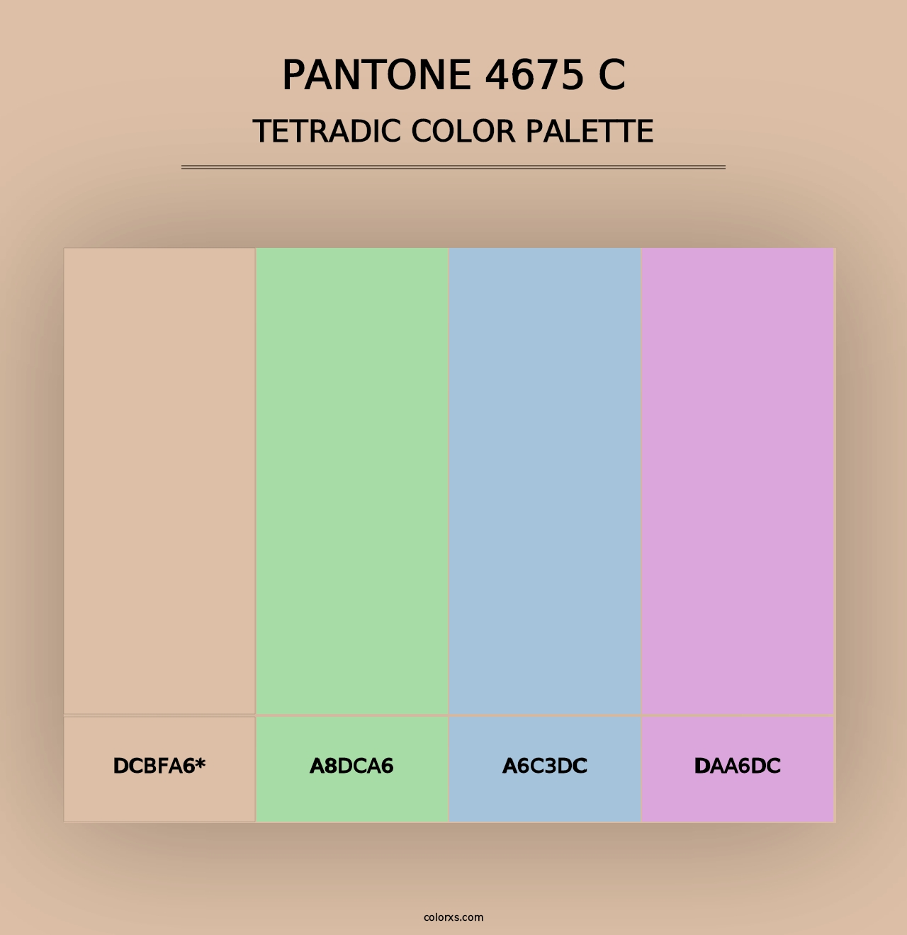 PANTONE 4675 C - Tetradic Color Palette