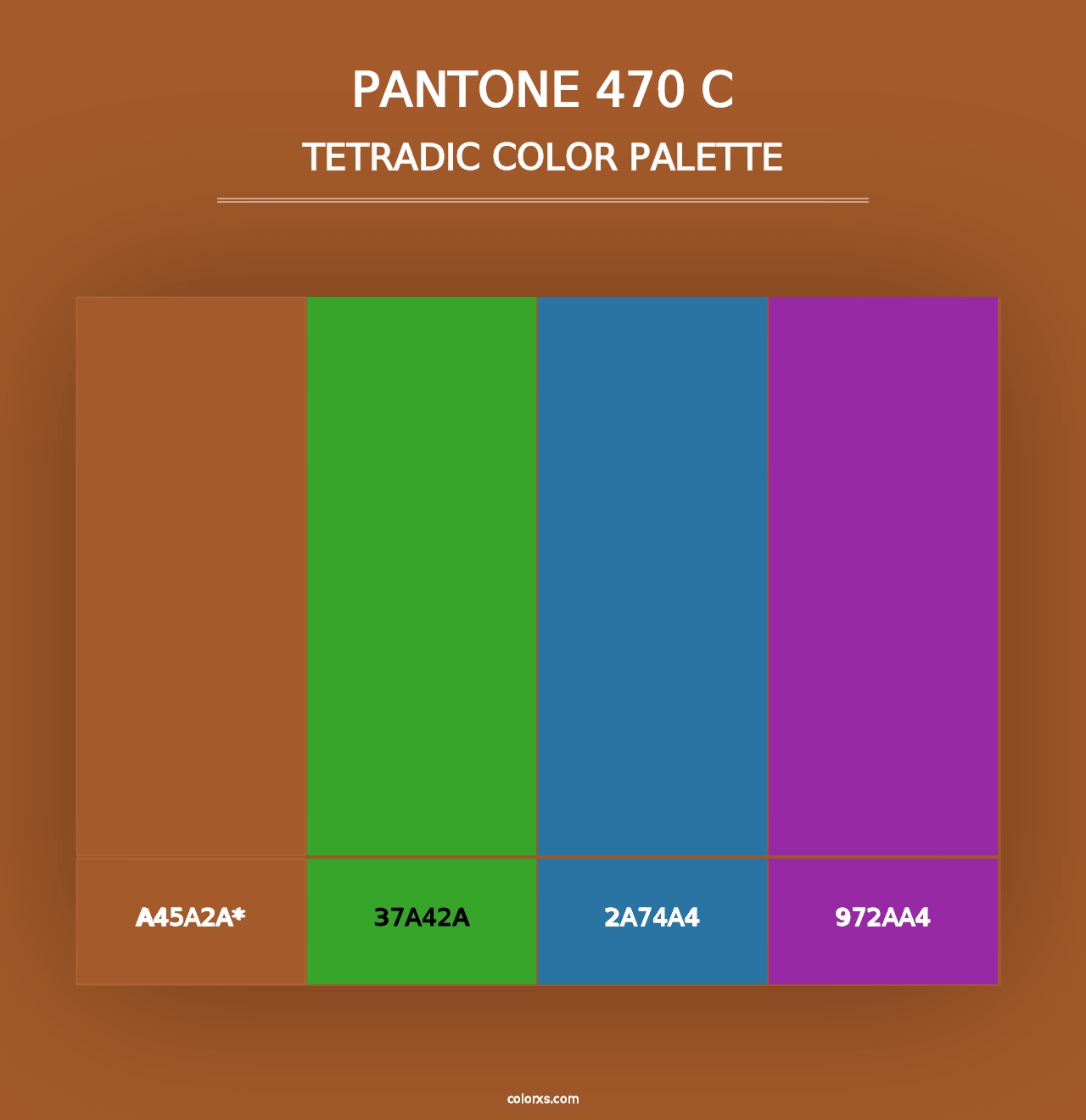 PANTONE 470 C - Tetradic Color Palette