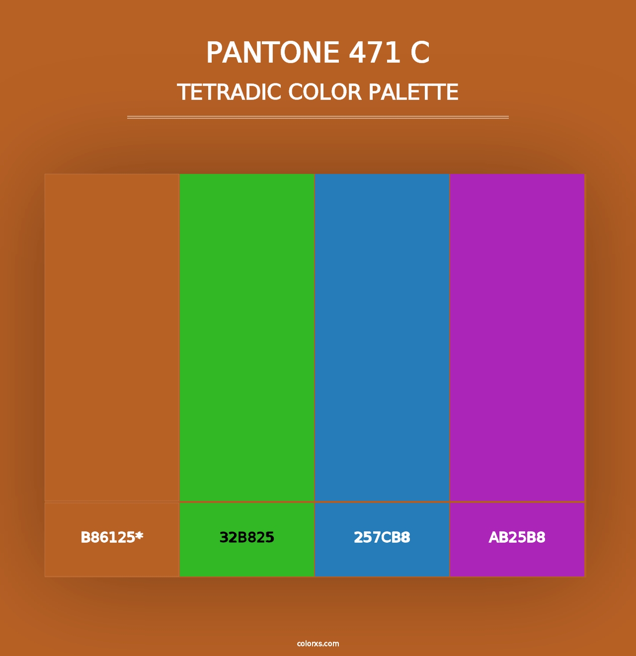 PANTONE 471 C - Tetradic Color Palette