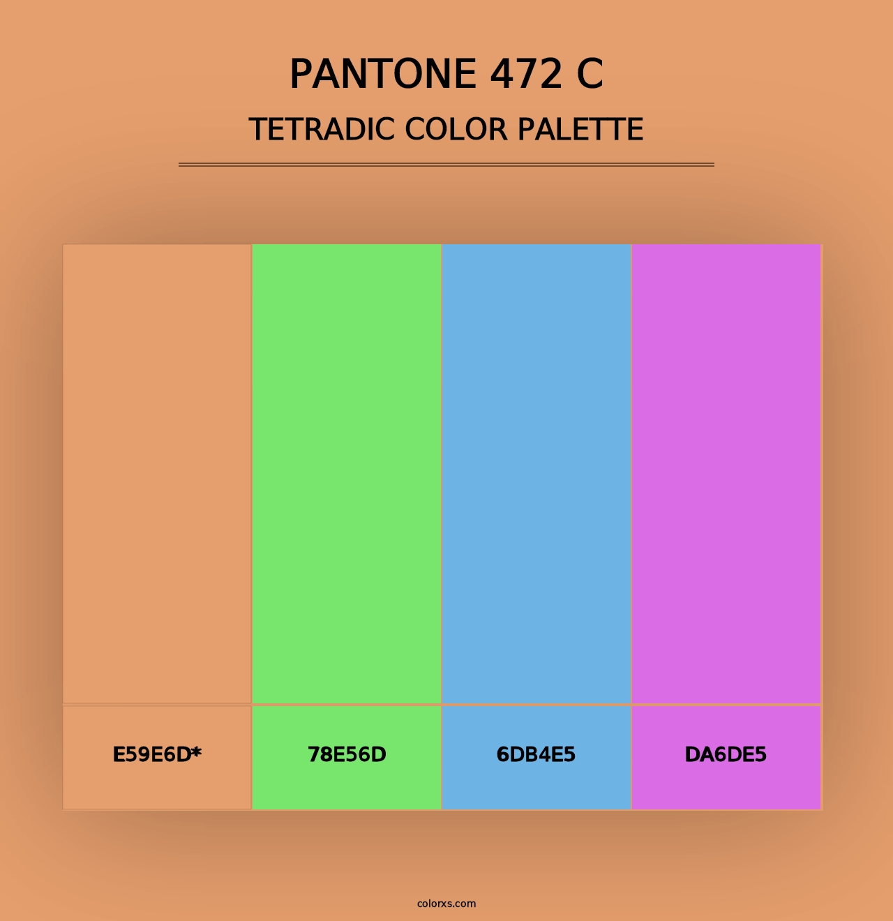 PANTONE 472 C - Tetradic Color Palette