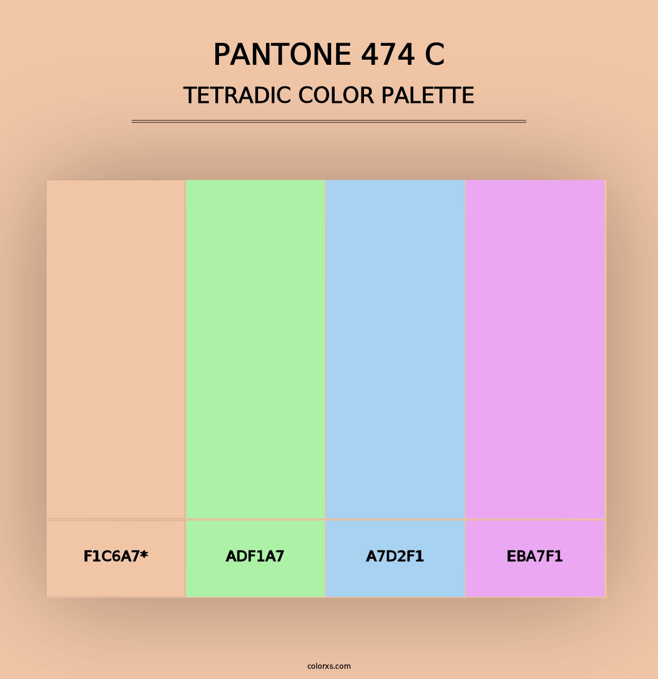 PANTONE 474 C - Tetradic Color Palette