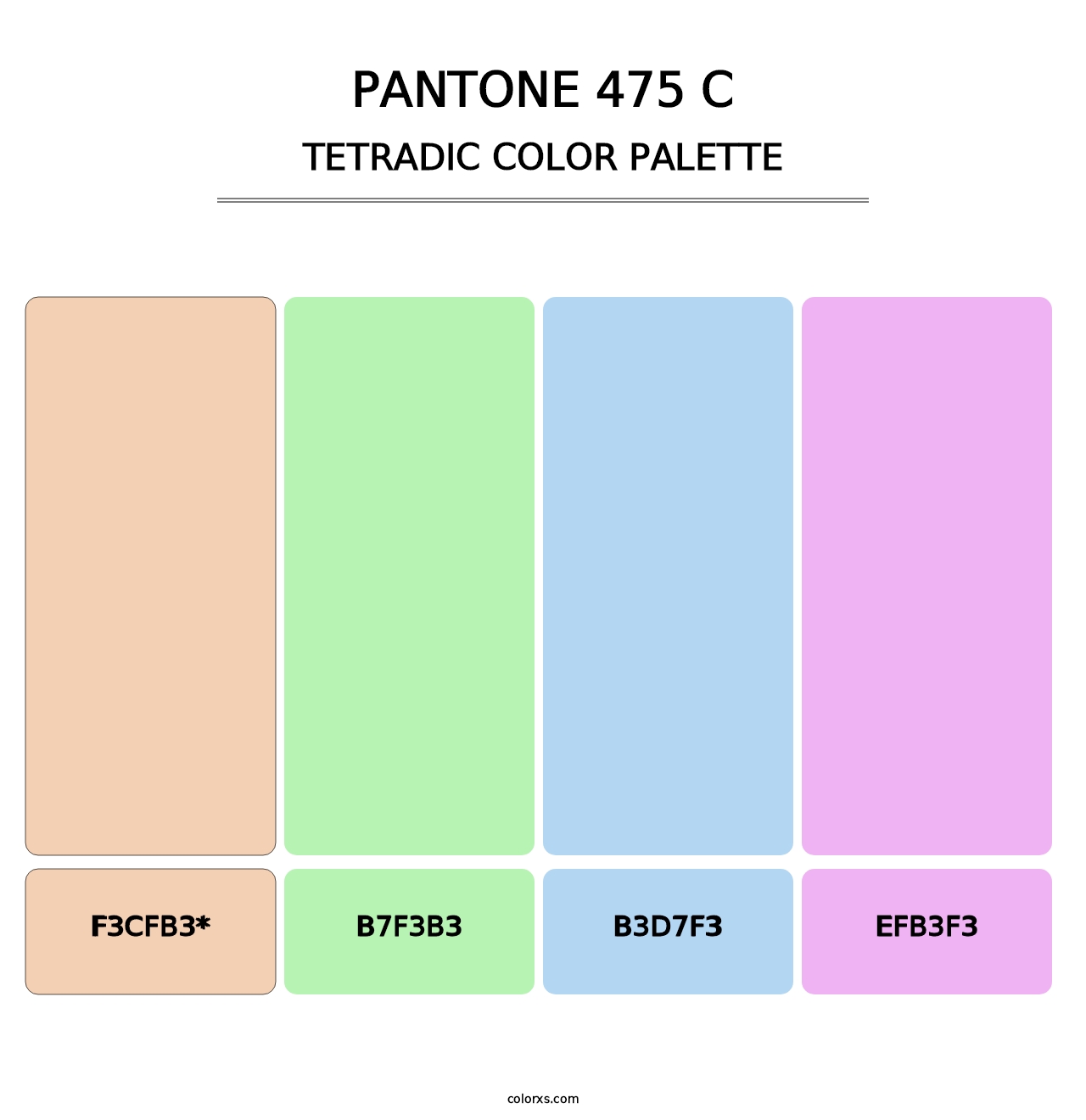 PANTONE 475 C - Tetradic Color Palette